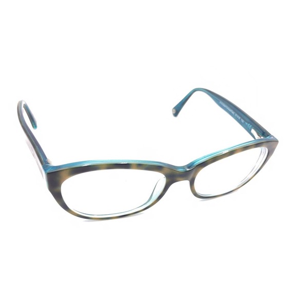 Coach Kristin HC 6041 5116 Brown Dark Tortoise Teal Eyeglasses Frames 51-16 135 - Picture 1 of 12